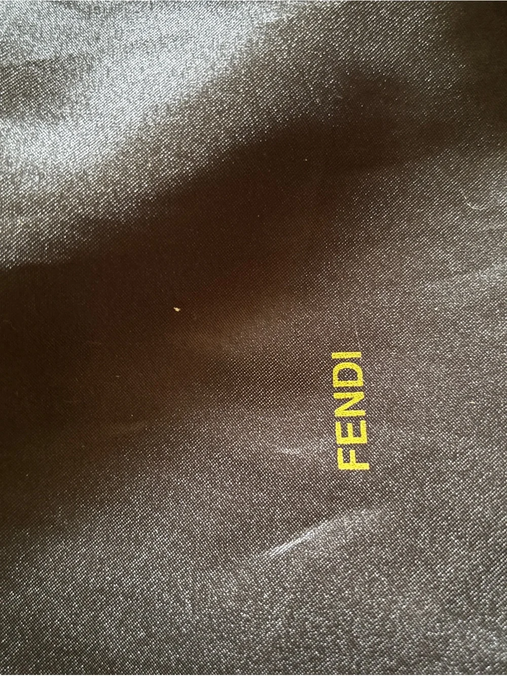 Fendi Black and Brown FF Logo Shoulder Baguette